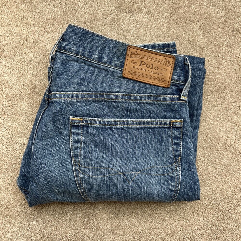 Polo Ralph Lauren Jeans Mens 32x28 (Tag 30) Hampton Relaxed Straight Denim